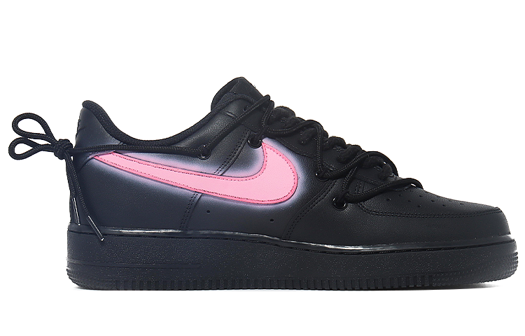 Order [Kasut Kustom] Nike Air Force 1 Rendah 'Pejuang Hitam' CW2288-001(Team10-时空爱恋）