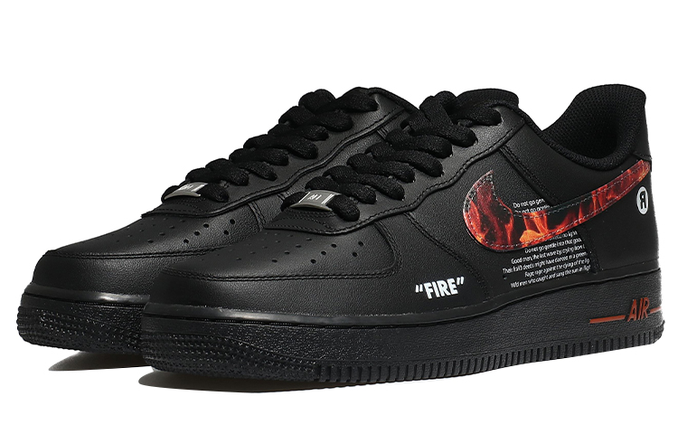 Lookbook カスタム AF1 ロー "黒炎の戦士" (Kasutamu AF1 Rō "Kokuen no Senshi") CW2288-001(Team10-黑暗火焰）