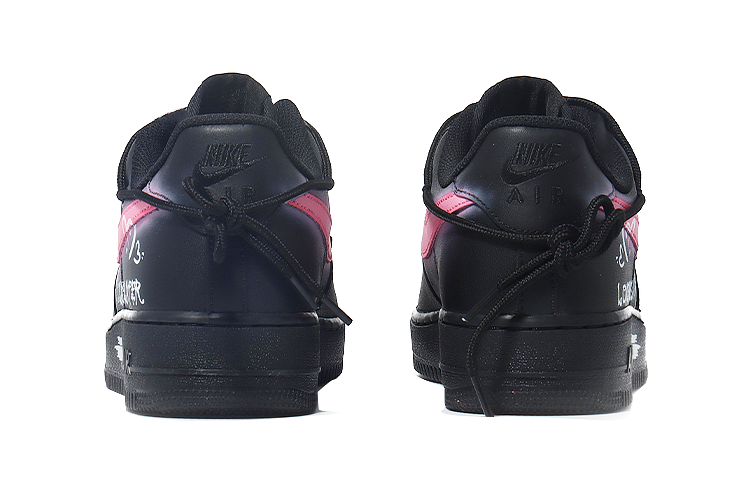 Shop [Kasut Kustom] Nike Air Force 1 Rendah 'Pejuang Hitam' CW2288-001(Team10-时空爱恋）