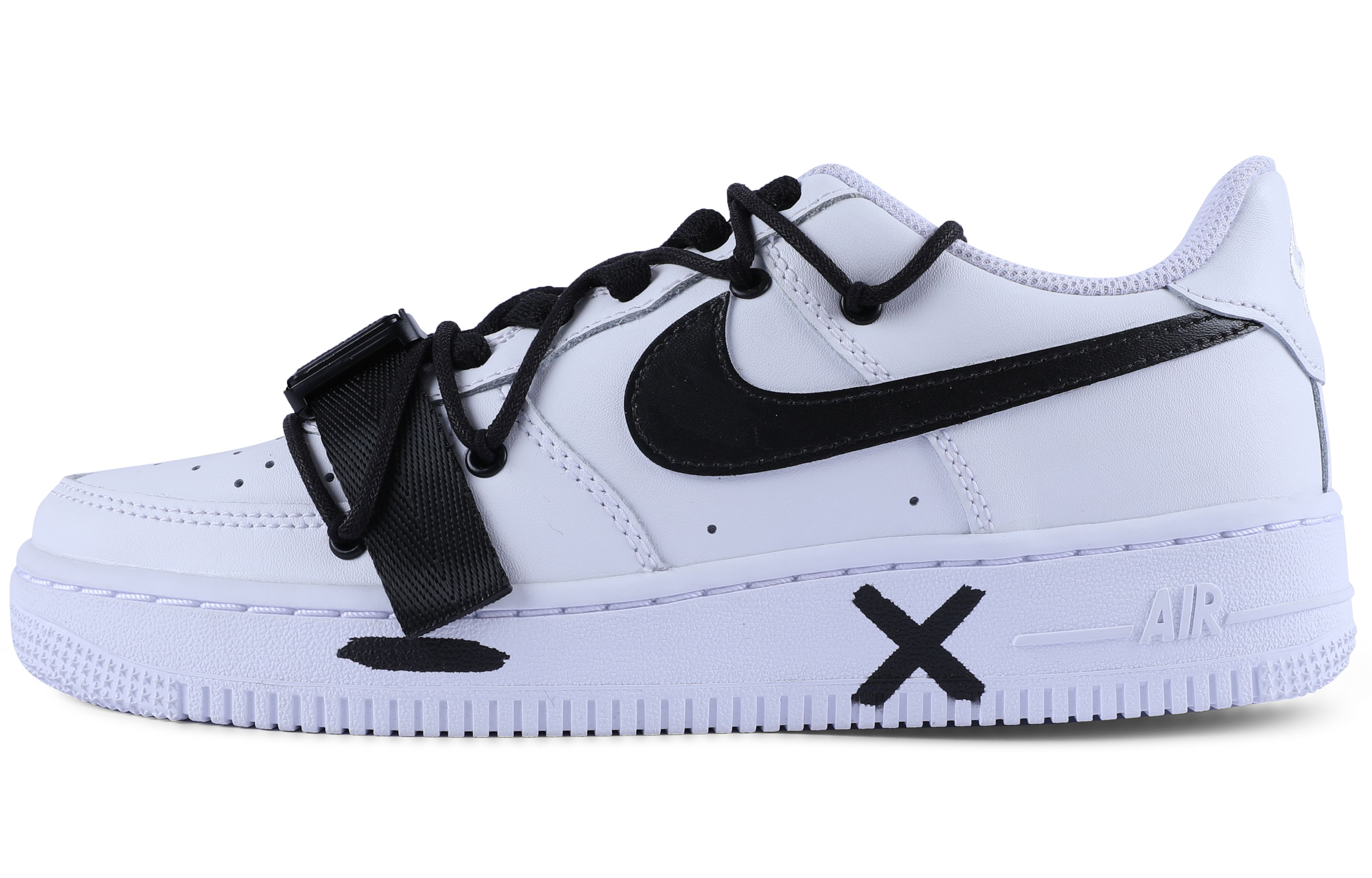 [Custom Shoes] Nike Air Force 1 Low 'Black White Deconstructed'