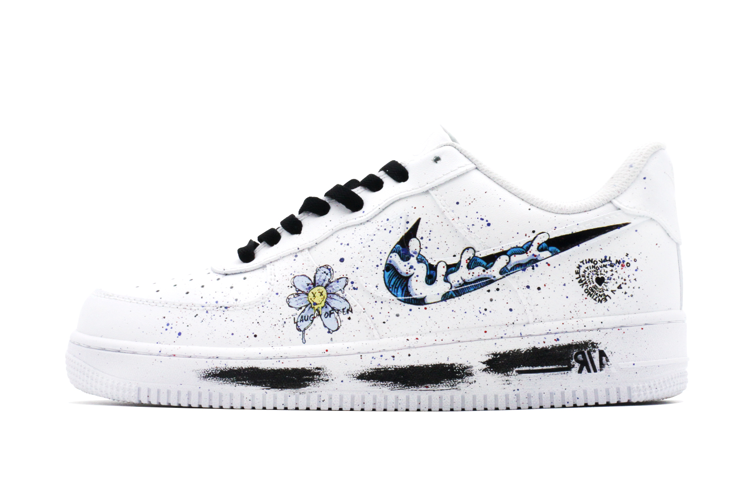 [Custom Shoes] Nike Air Force 1 Low 'Black White Graffiti'