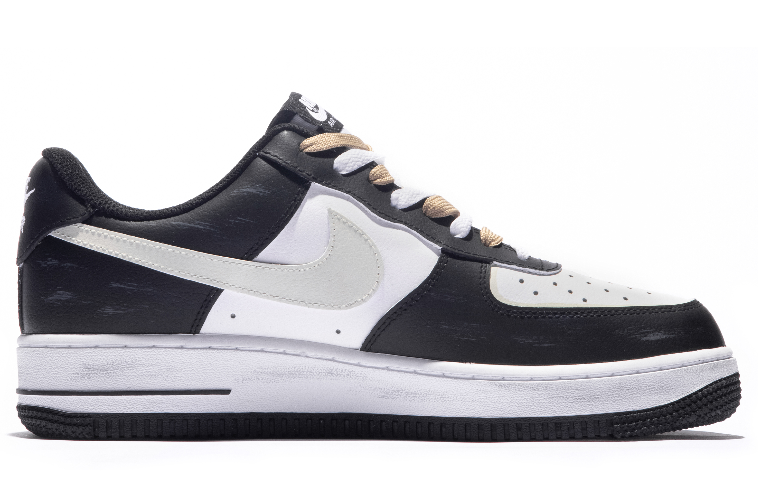 Order 나이키 에어포스1 로우 '검흰회노' (커스텀) DR9867-102(TeamM-男款贩卖情绪S-BOX)