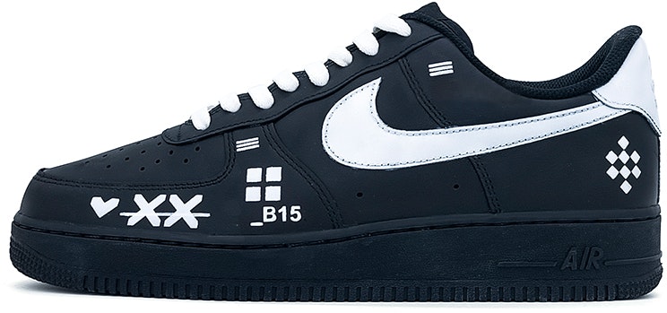 custom-shoes-nike-air-force-1-low-black-white-print
