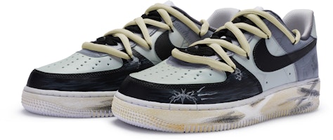 【定制鞋款】Nike Air Force 1 Low '黑白紫 手绘款' DH2920-111(TeamR-女款紧绷) Lookbook 【定制鞋款】Nike Air Force 1 Low '黑白紫 手绘款' DH2920-111(TeamR-女款紧绷)