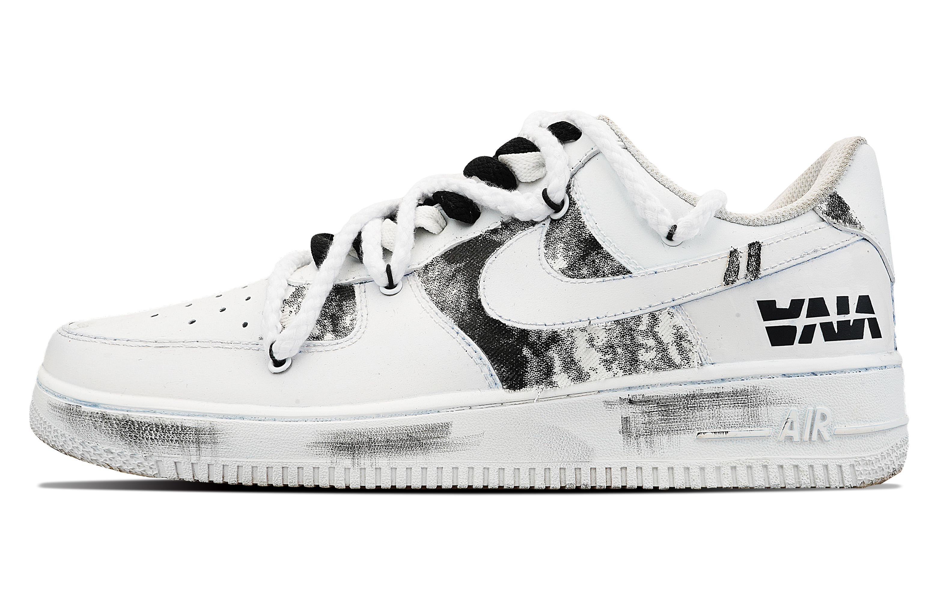 [Custom Shoes] Nike Air Force 1 Low 'Black White Shadow' 圖 2