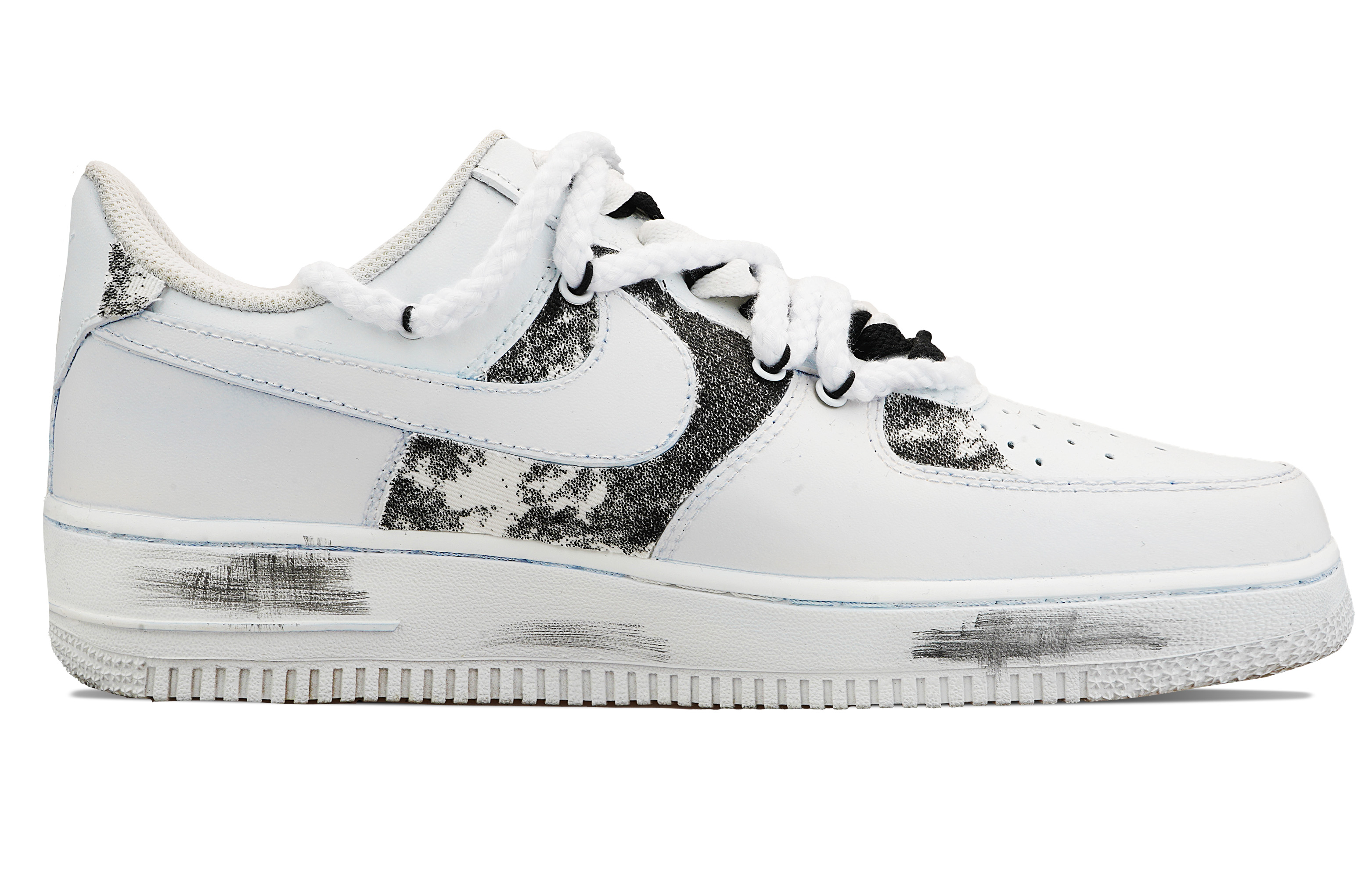 [Custom Shoes] Nike Air Force 1 Low 'Black White Shadow' 圖 3