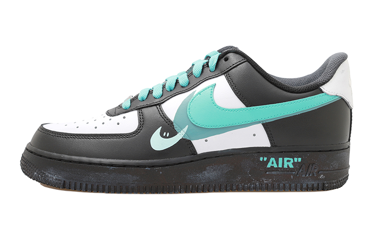 Buy Zapatillas Nike Air Force 1 Low 'Negro Blanco Azul Tiffany Sonriente' CW2288-111(Team拾玖-蓝色三钩男S-BOX)