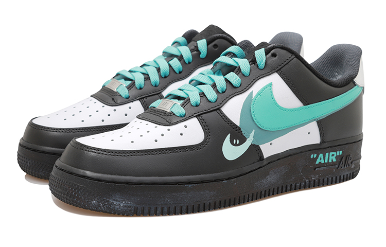 Lookbook Zapatillas Nike Air Force 1 Low 'Negro Blanco Azul Tiffany Sonriente' CW2288-111(Team拾玖-蓝色三钩男S-BOX)