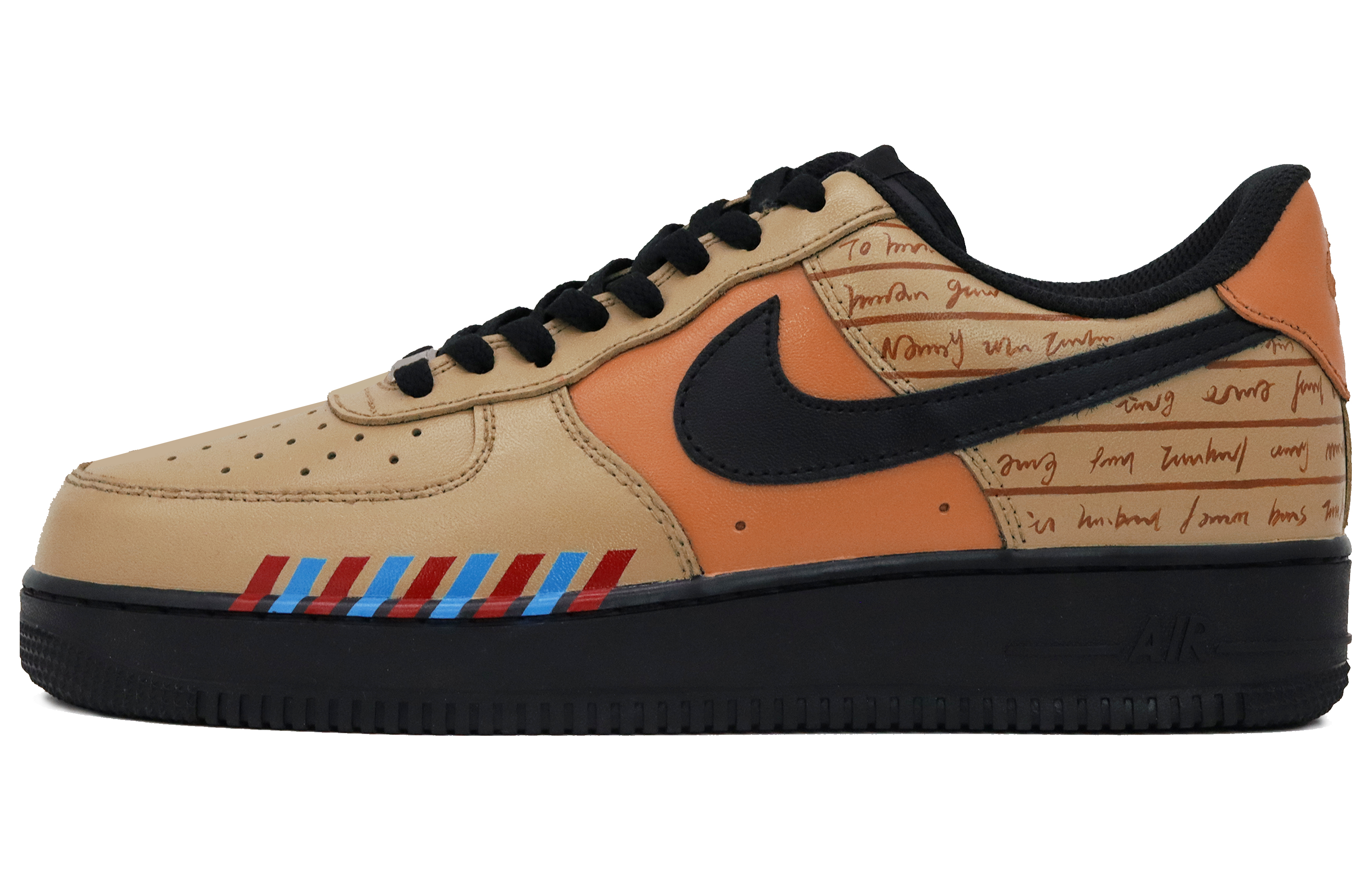 Buy 나이키 에어포스 1 로우 '블랙 옐로우 우야' (커스텀) DH2920-001(Team52-远方来信女款S-BOX)