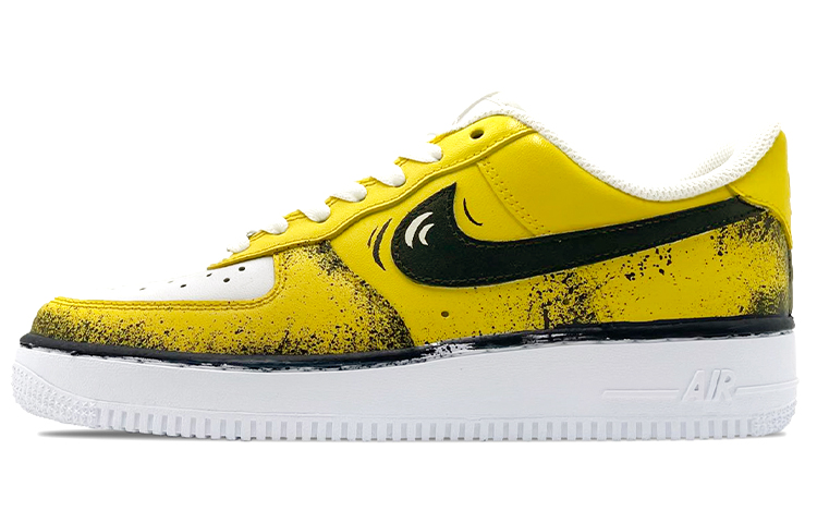Buy [Sepatu Custom] Nike Air Force 1 Low 'Hitam Kuning' 315122-111(TeamE-战场-黑黄)