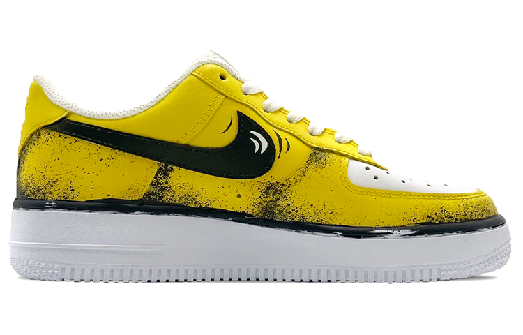 Order [Sepatu Custom] Nike Air Force 1 Low 'Hitam Kuning' 315122-111(TeamE-战场-黑黄)