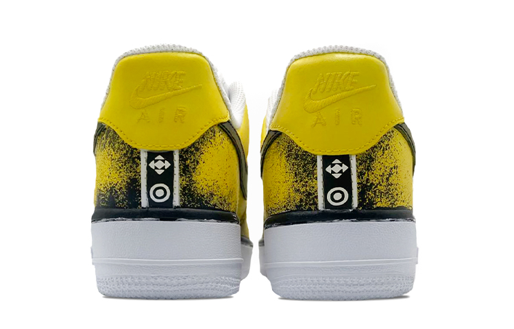 Shop [Sepatu Custom] Nike Air Force 1 Low 'Hitam Kuning' 315122-111(TeamE-战场-黑黄)