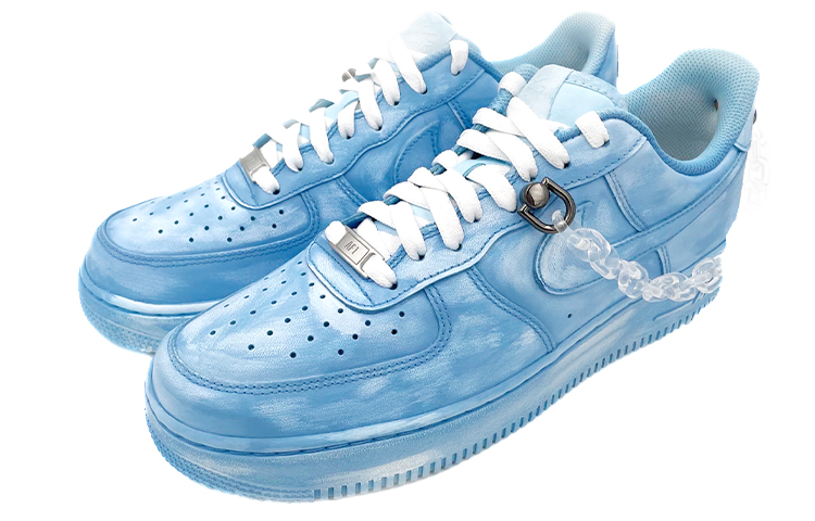 Lookbook [Zapatillas Personalizadas] Nike Air Force 1 Low 'Tinta Alcohólica Azul' CW2288-111(TeamE-浸染酒精蓝色)