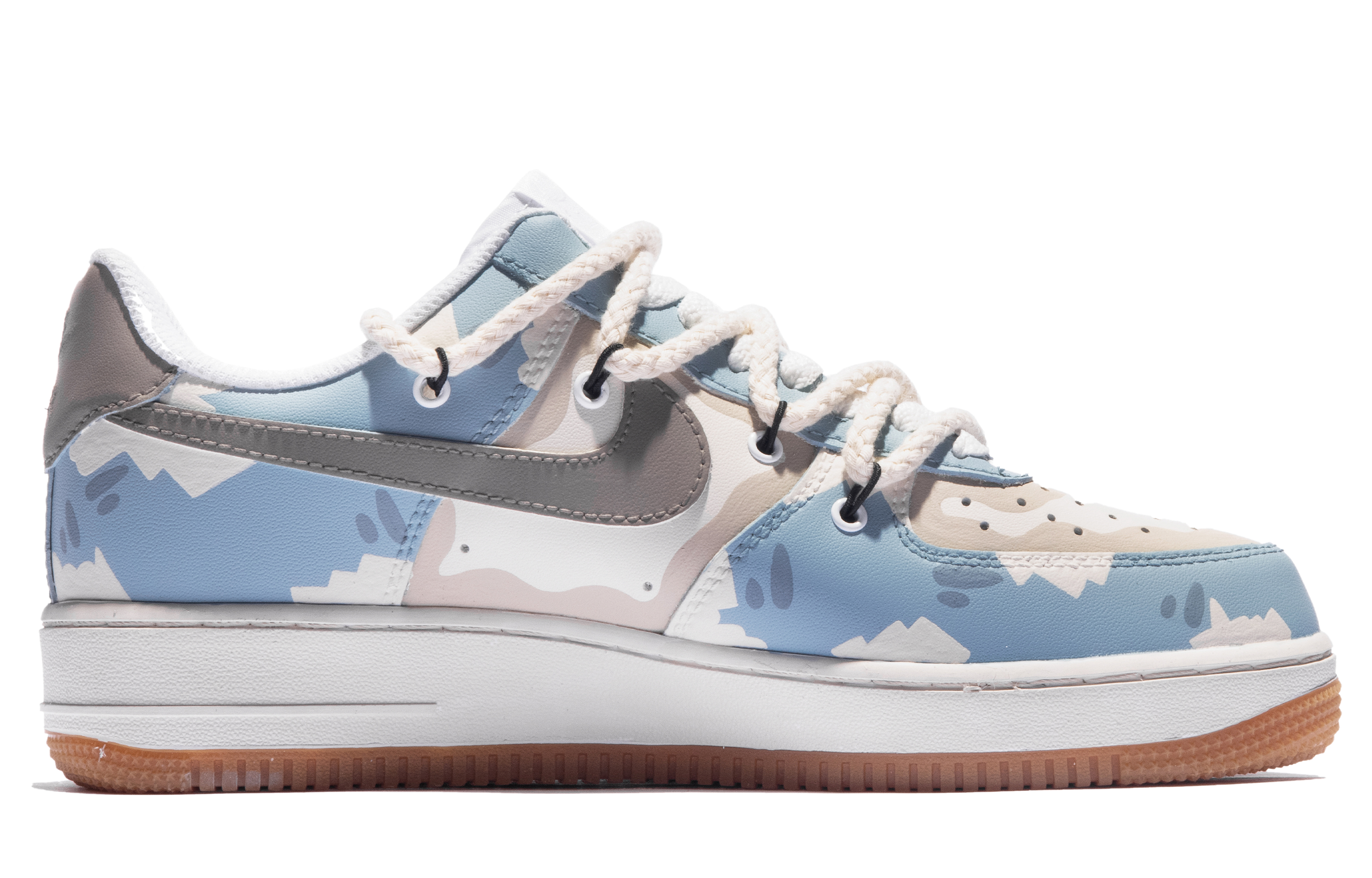[Custom Shoes] Nike Air Force 1 Low 'Blue Beige Grey' 圖 3
