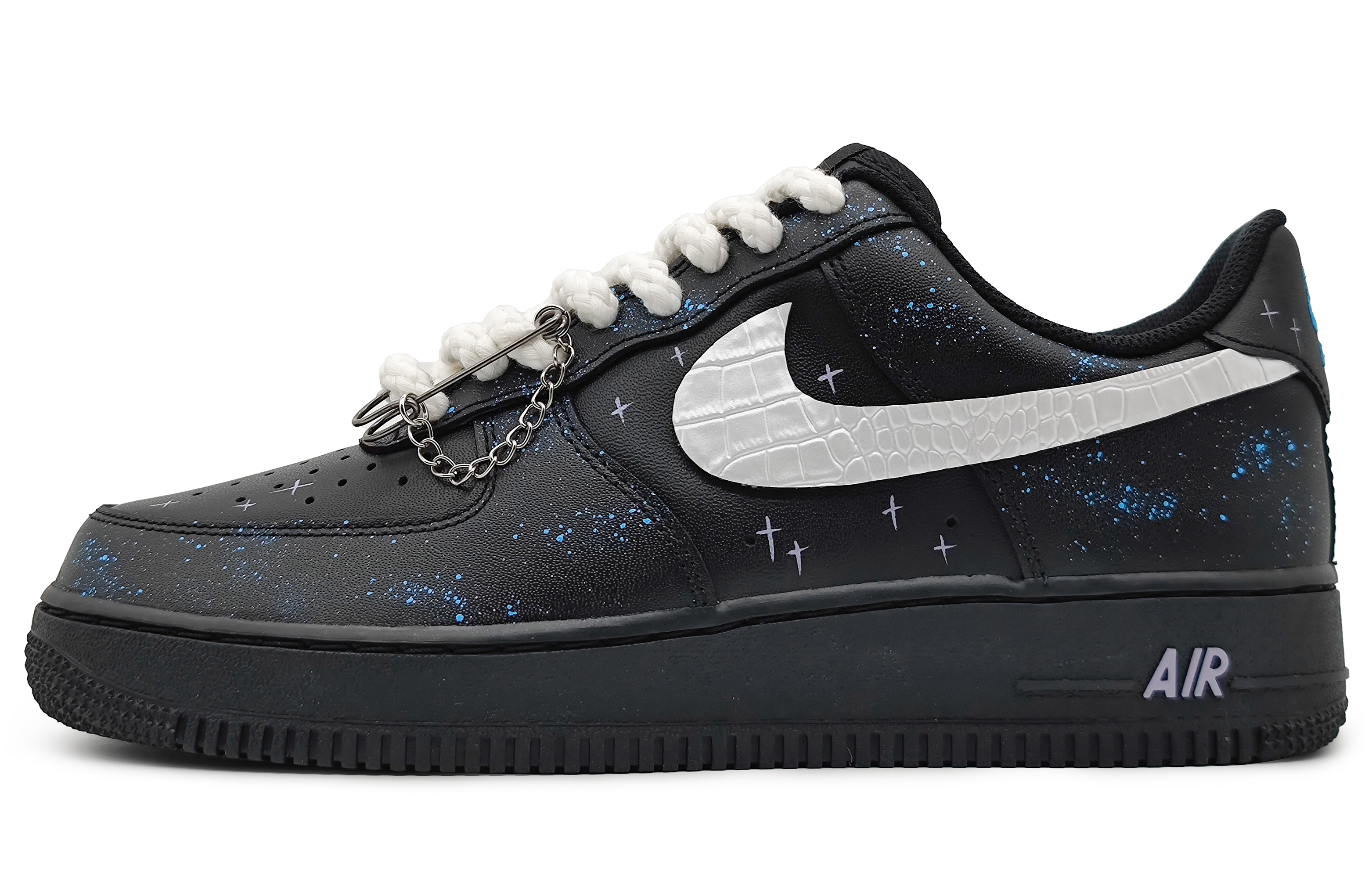 Buy [Kasut Tersuai] Nike Air Force 1 Rendah 'Biru Hitam Perak Northern Star' CW2288-001(Team16-北极星蓝)