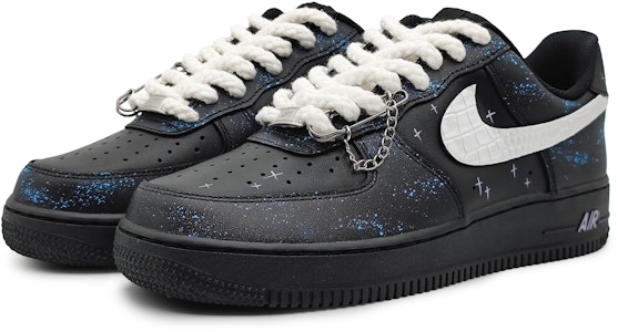 【客製球鞋】 Nike Air Force 1 Low 07 空軍一號 北極星 繁星點點 珠光皮勾 潮流 低筒 板鞋 男款 藍黑銀 Lookbook 【客製球鞋】 Nike Air Force 1 Low 07 空軍一號 北極星 繁星點點 珠光皮勾 潮流 低筒 板鞋 男款 藍黑銀