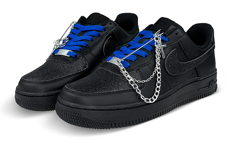 Lookbook Zapatillas Nike Air Force 1 Low 'Colgante Estrella Azul Negro' CW2288-001(Team47-男款满天星蓝)