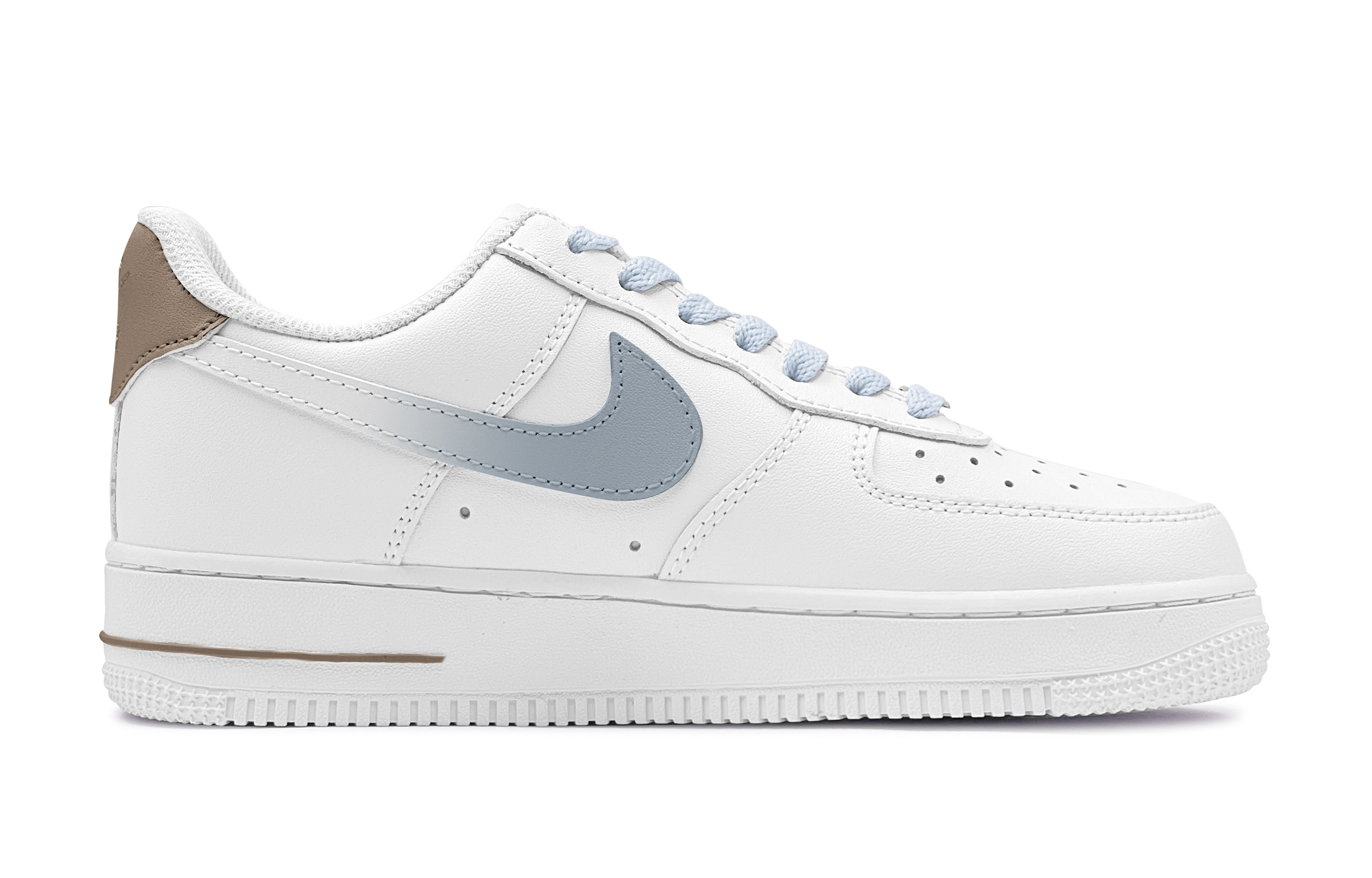 Order [Custom Shoes] Nike Air Force 1 Low 'Blue Brown Patchwork Graffiti'