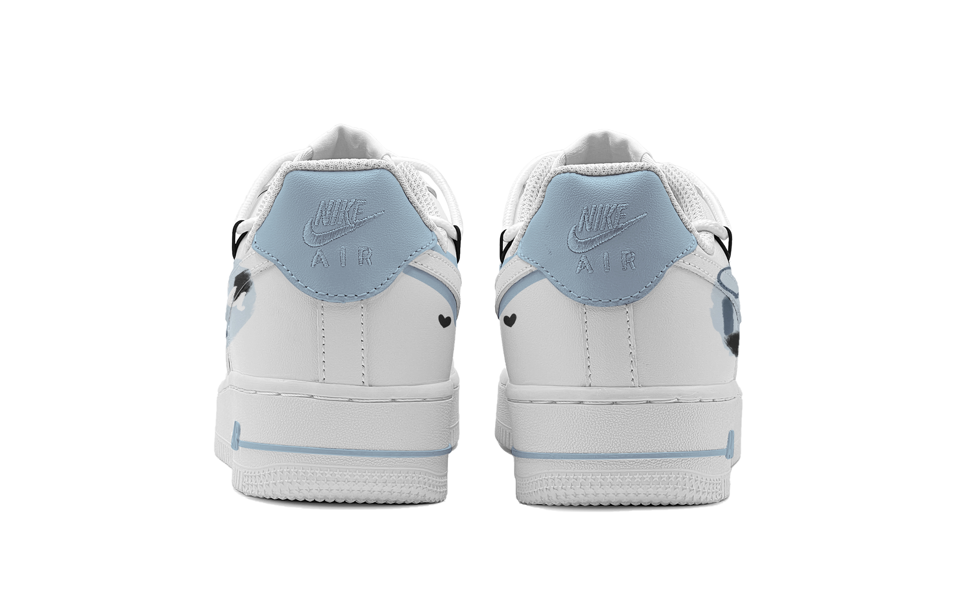 Shop [Sneakers Custom] Nike Air Force 1 Low 'Blue Heart' CW2288-111(TeamS-蓝白LOVE男S-BOX)