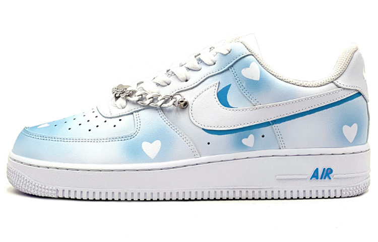 [Custom Shoes] Nike Air Force 1 Low 'Blue Heart Double Swoosh'