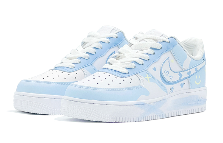 Lookbook [Zapatos Personalizados] Nike Air Force 1 Low 'Corazón Azul Pequeño' DH2920-111(Team88-蓝色小爱心S-BOX)
