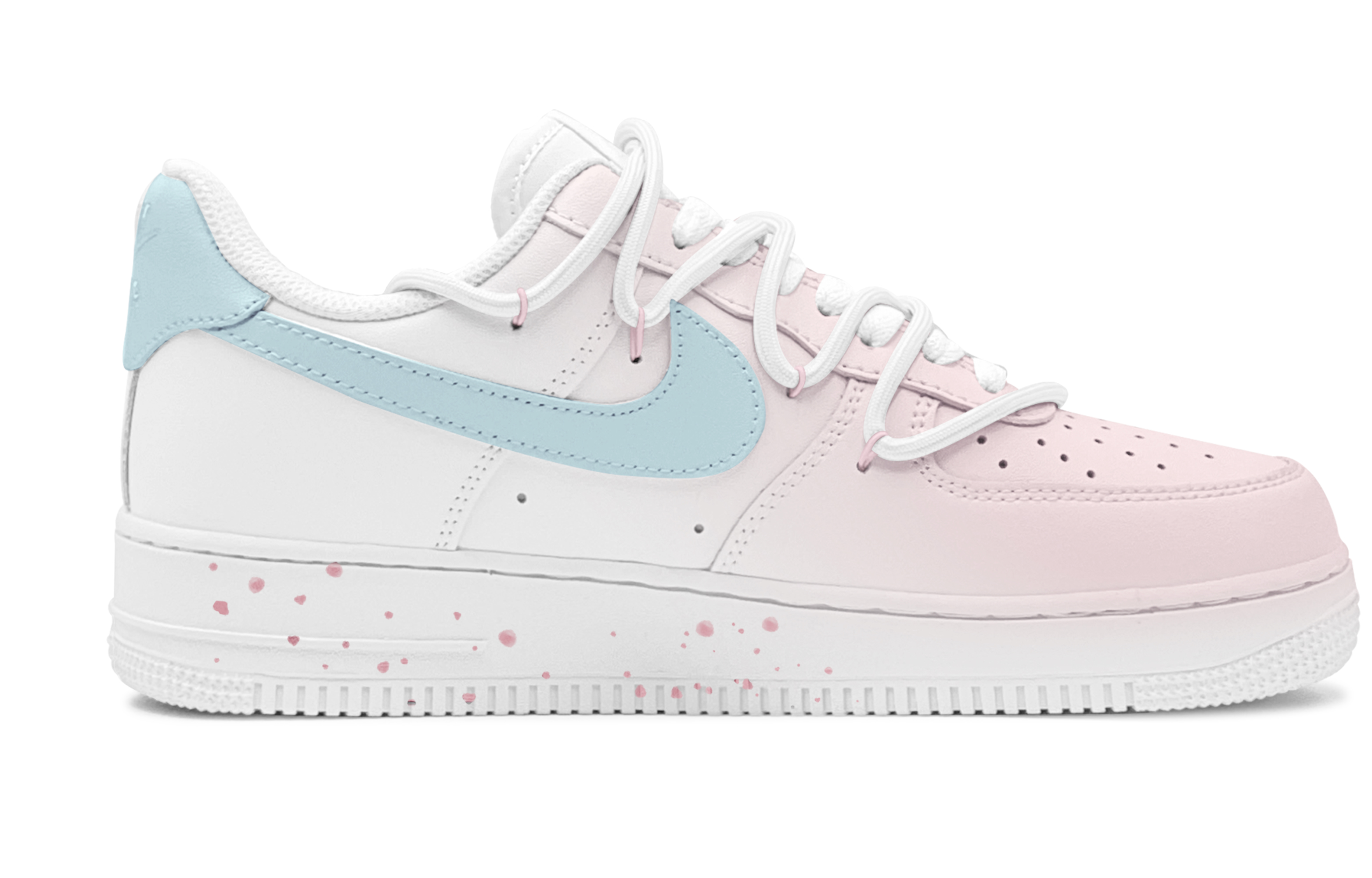 Order [定制鞋款] 耐克空军一号低帮 '蓝粉小花' CW2288-111(TeamS-春暖花开男S-BOX)