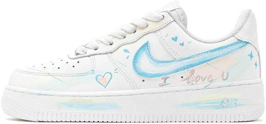 【訂製球鞋】Nike Air Force 1 Low 空軍一號 “告白情話” 特殊鞋盒 低幫 板鞋 男款 藍粉 Buy 【訂製球鞋】Nike Air Force 1 Low 空軍一號 “告白情話” 特殊鞋盒 低幫 板鞋 男款 藍粉