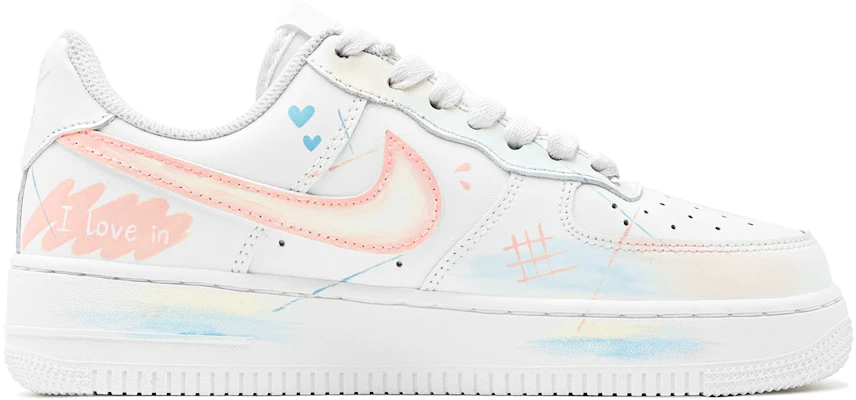 【訂製球鞋】Nike Air Force 1 Low 空軍一號 “告白情話” 特殊鞋盒 低幫 板鞋 男款 藍粉 Order 【訂製球鞋】Nike Air Force 1 Low 空軍一號 “告白情話” 特殊鞋盒 低幫 板鞋 男款 藍粉