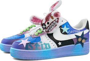 【訂製球鞋】Nike Air Force 1 Low 藍兔子 藍紫 塗鴉 星星 骷髏 鴛鴦 潮流 低筒 板鞋 男款 藍 Purchase 【訂製球鞋】Nike Air Force 1 Low 藍兔子 藍紫 塗鴉 星星 骷髏 鴛鴦 潮流 低筒 板鞋 男款 藍