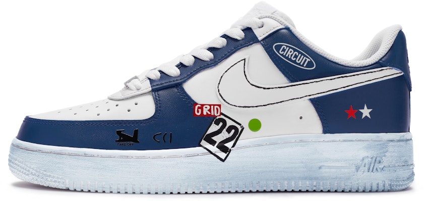 【訂製球鞋】 Nike Air Force 1 Low BIGNIU 賽車主題 藍色戰車 手繪噴繪 低筒 板鞋 男款 藍白 Buy 【訂製球鞋】 Nike Air Force 1 Low BIGNIU 賽車主題 藍色戰車 手繪噴繪 低筒 板鞋 男款 藍白
