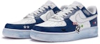 Lookbook 【訂製球鞋】 Nike Air Force 1 Low BIGNIU 賽車主題 藍色戰車 手繪噴繪 低筒 板鞋 男款 藍白