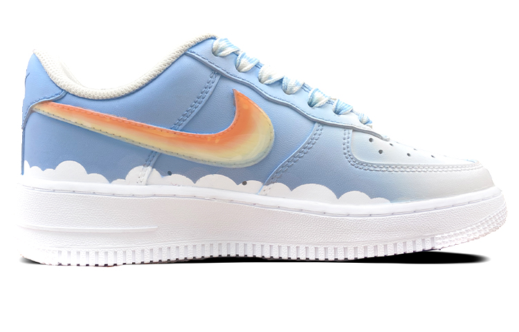 Order Sepatu Custom Nike Air Force 1 Low 'Rainbow Biru - Sol Jelly - Macaron Marshmallow' CW2288-111(TeamS-男款果冻胶马卡龙彩虹钩)