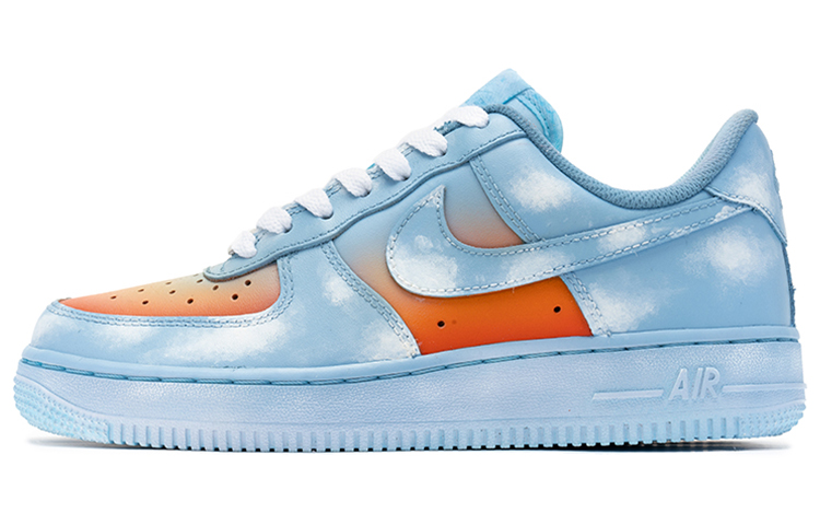 Buy [Zapatillas Personalizadas] Nike Air Force 1 Low 'Degradado Cielo Azul' CW2288-111(Team22-男款渐变云朵蓝橙)