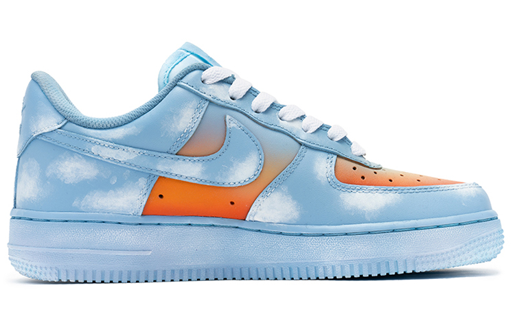 Order [Zapatillas Personalizadas] Nike Air Force 1 Low 'Degradado Cielo Azul' CW2288-111(Team22-男款渐变云朵蓝橙)