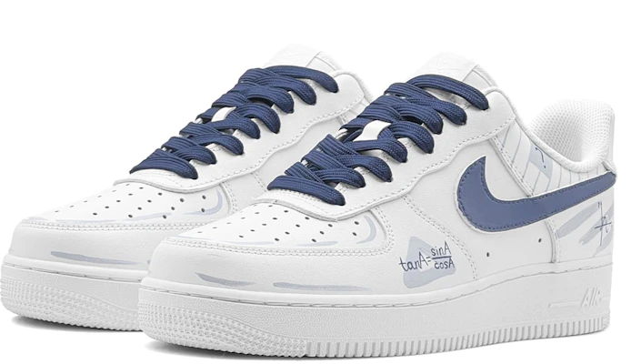 Zapatillas Nike Air Force 1 Low 'Graffiti Trigonometría Azul' DH2920-111(TeamS-三角函数女S-BOX) Lookbook Zapatillas Nike Air Force 1 Low 'Graffiti Trigonometría Azul' DH2920-111(TeamS-三角函数女S-BOX)