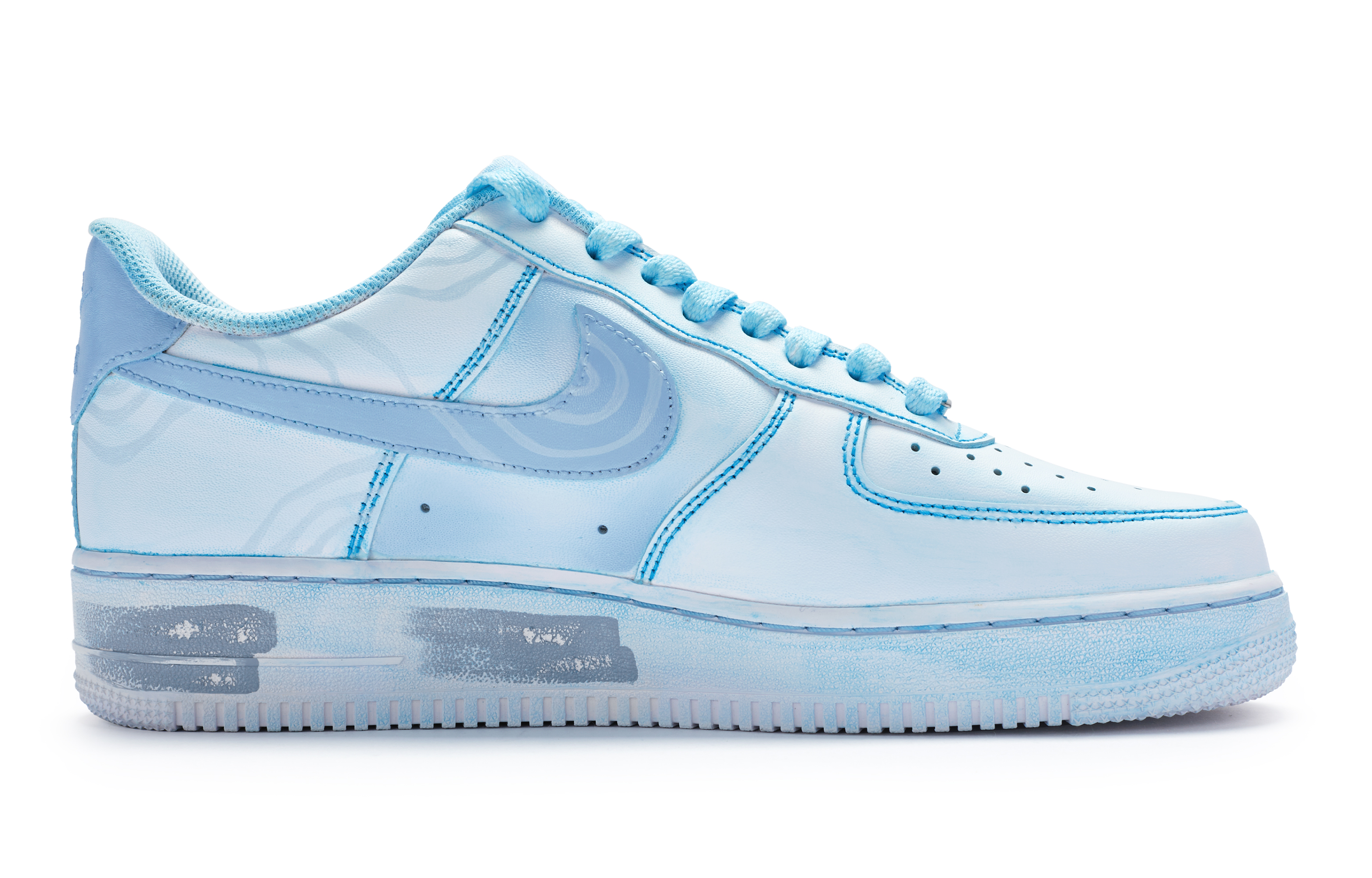 Order [カスタムシューズ] ナイキ エアフォース1 ロー 'ブルーホワイト' DH2920-111(TeamR-女款多梦蓝白)