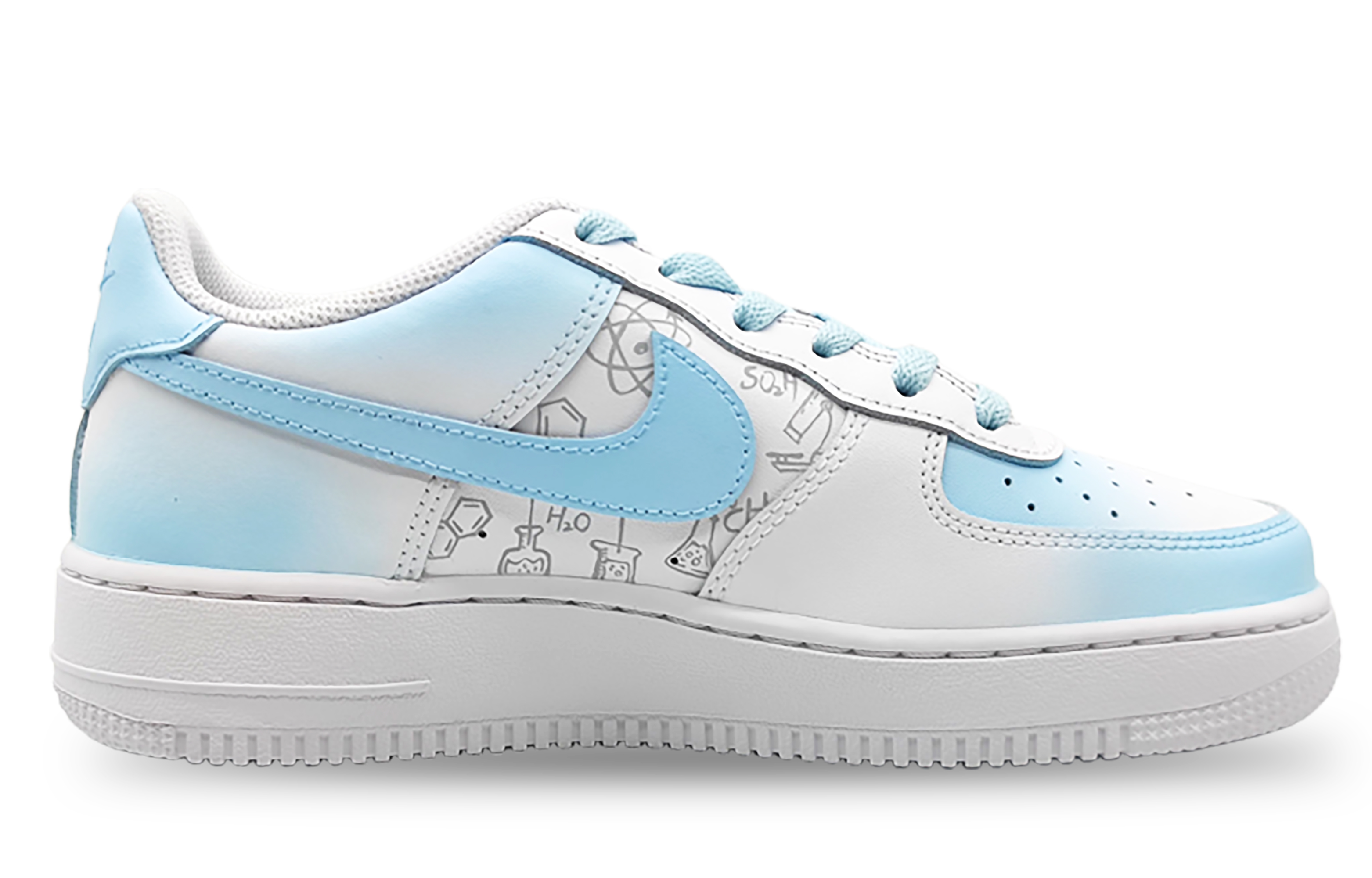 [Custom Shoes] Nike Air Force 1 Low 'Blue White' 圖 3