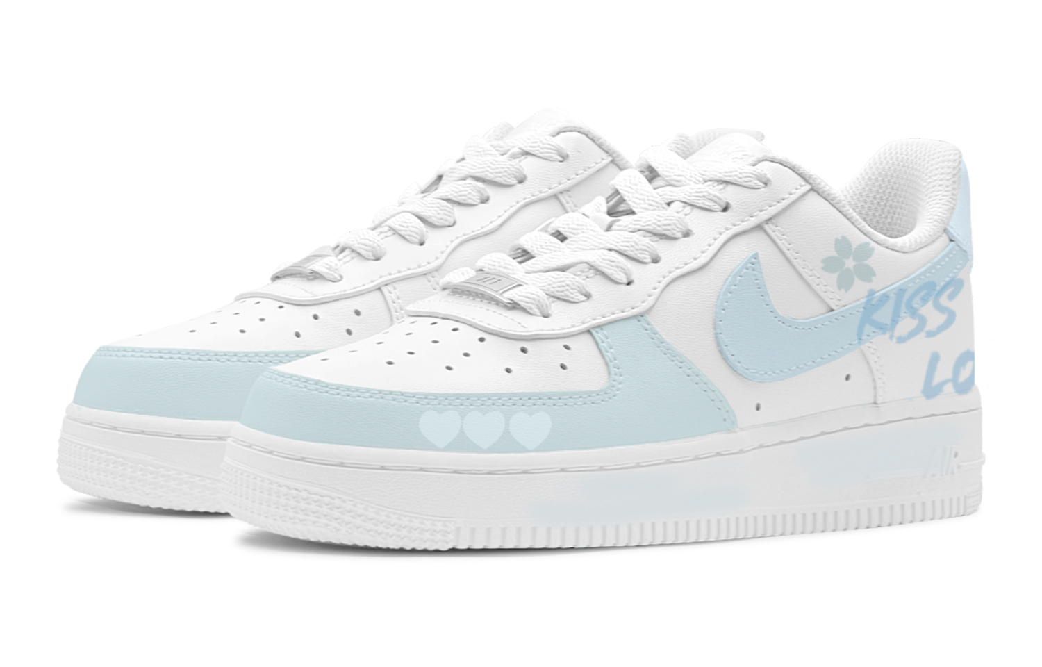 Lookbook [Zapatillas Personalizadas] Nike Air Force 1 Low 'Azul Blanco' CW2288-111(TeamS-蓝白KISS男S-BOX)