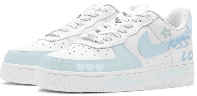 【客製化球鞋】Nike Air Force 1 Low 舒適 通用 休閒 耐磨輕便 低筒 板鞋 男款 藍白 Lookbook 【客製化球鞋】Nike Air Force 1 Low 舒適 通用 休閒 耐磨輕便 低筒 板鞋 男款 藍白