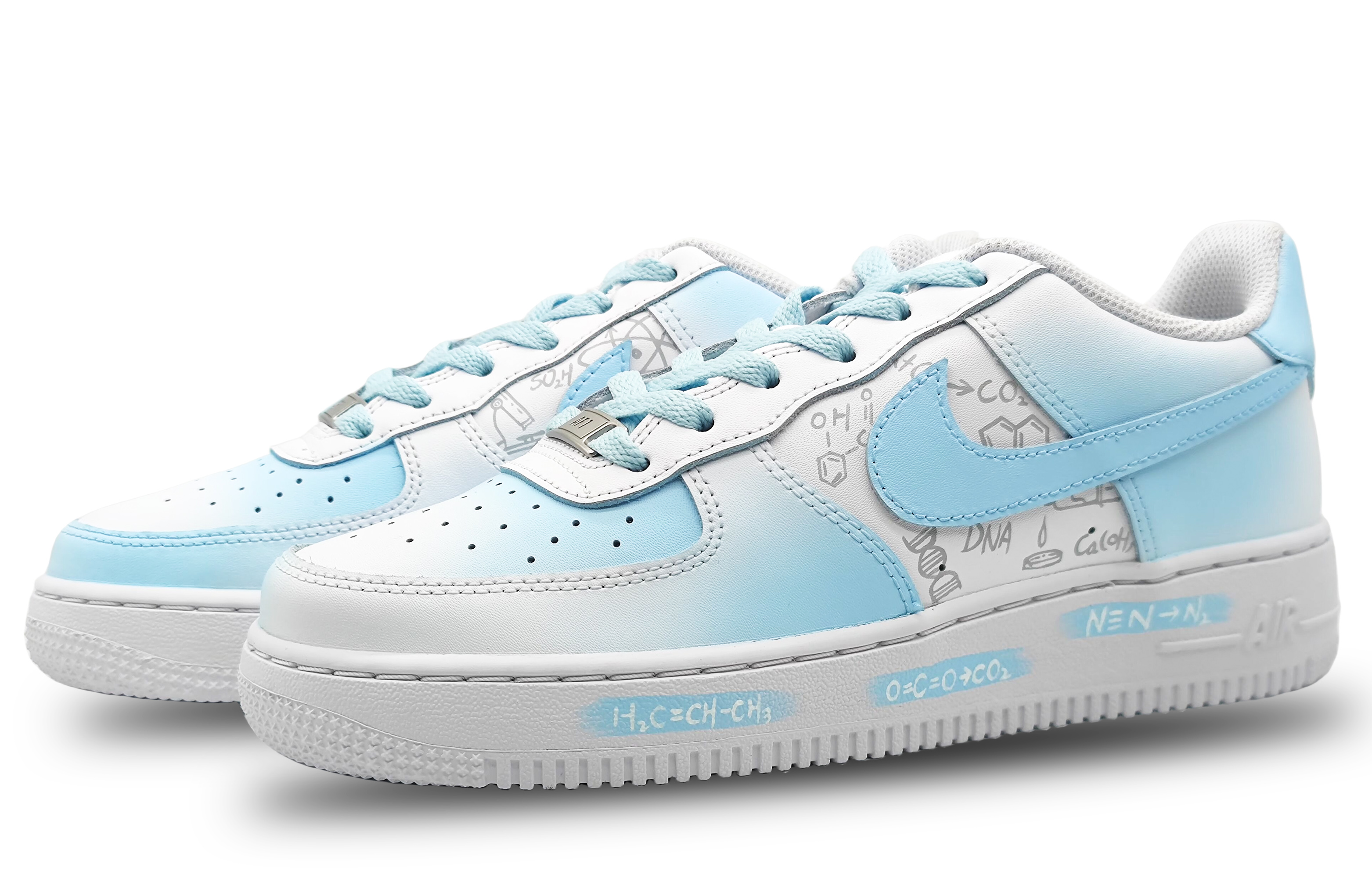 Shop [Zapatillas Personalizadas] Nike Air Force 1 Low 'Azul Blanco' DH2920-111(Team169-知识星球女款)