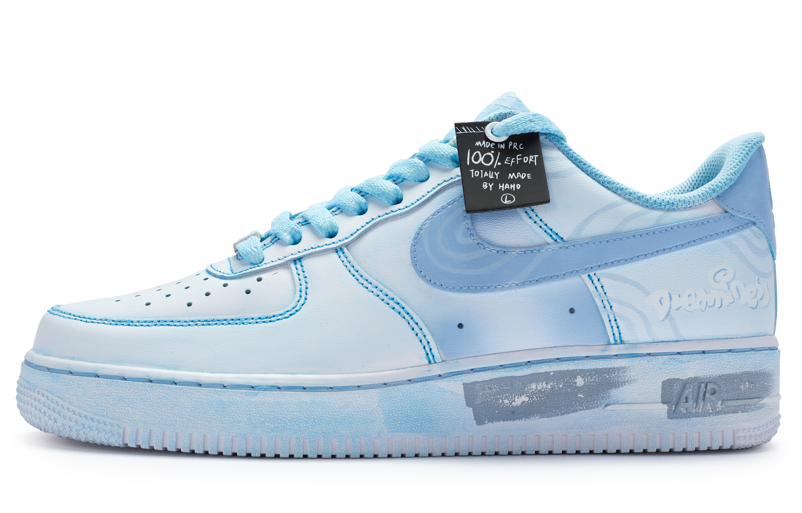 Buy 【客製化球鞋】Nike Air Force 1 Low 07 牛角尖 多夢 情緒色彩 極簡主義 沈染 低筒 板鞋 男款 藍白