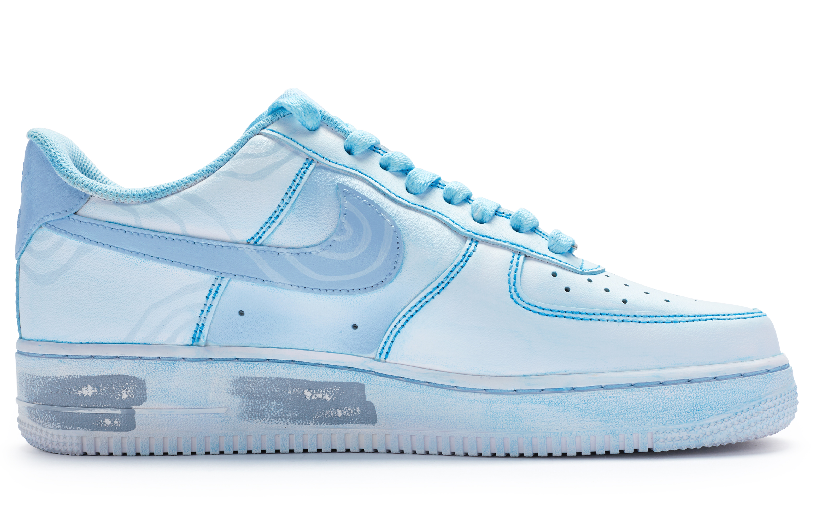 Order 【客製化球鞋】Nike Air Force 1 Low 07 牛角尖 多夢 情緒色彩 極簡主義 沈染 低筒 板鞋 男款 藍白