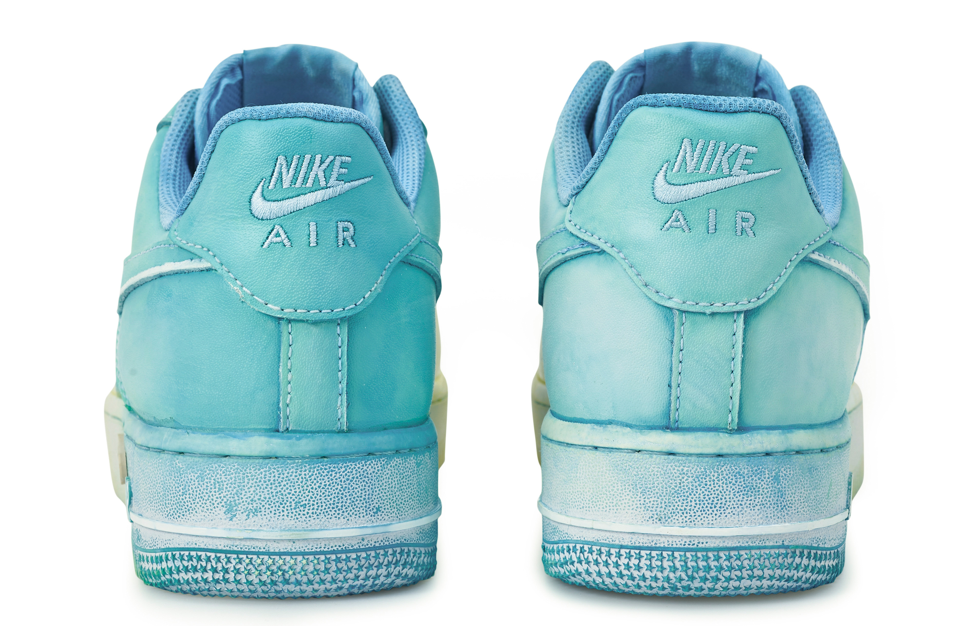 Shop Zapatillas Nike Air Force 1 Low 'Graffiti Azul Amarillo Blanco Degradé' DD8959-100(TeamM-女款钟鱼-BOX)