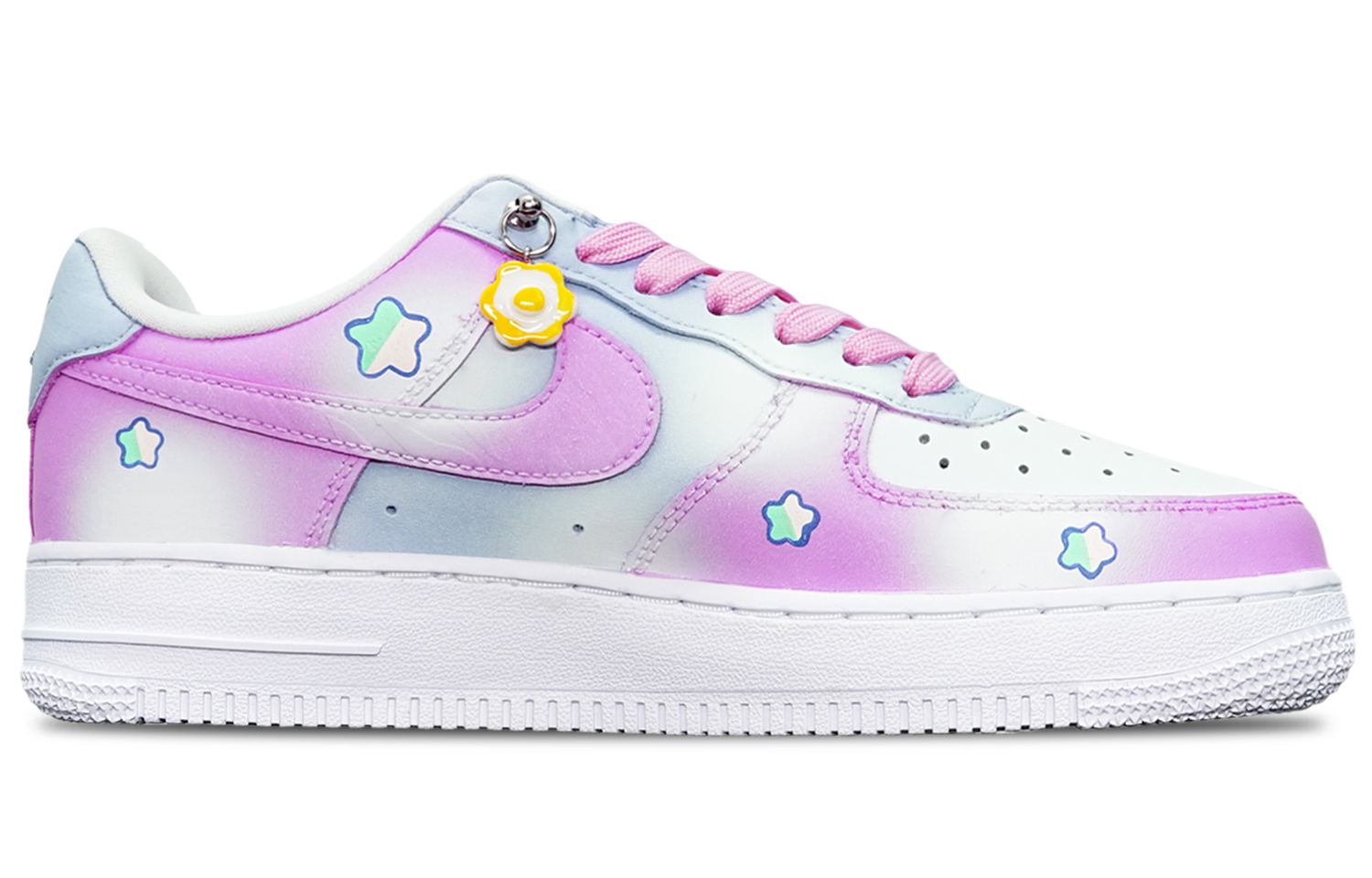 Order [Zapatillas Personalizadas] Nike Air Force 1 Low 'Helado de Arándanos' CW2288-111(TeamT-冰淇淋紫蓝白S-BOX)