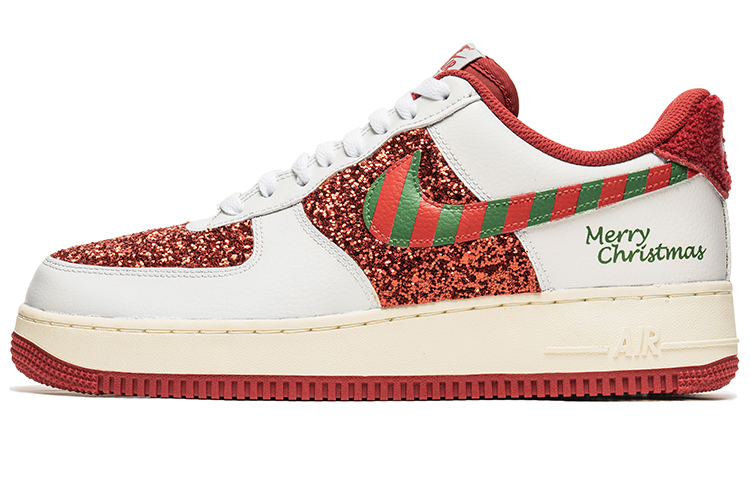 Buy [Kasut Custom] Nike Air Force 1 Low 'Bright Flash Putih Merah' DO5220-161(TeamB-男款红圣诞)