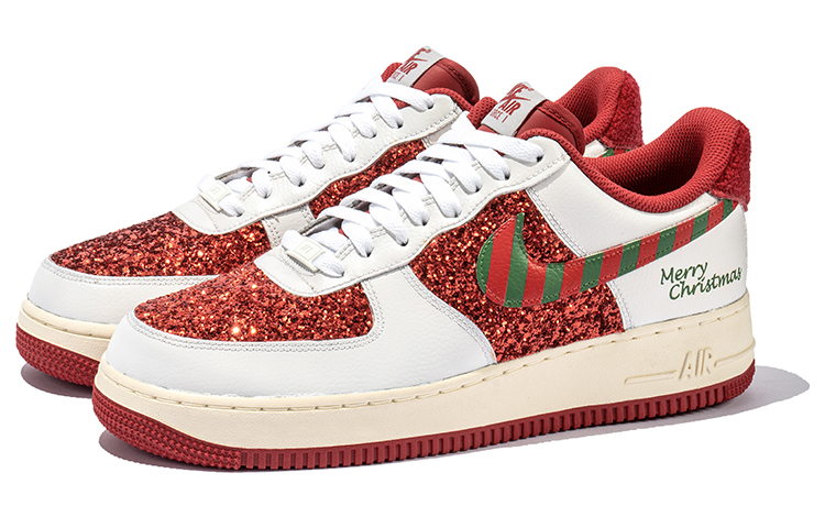 Lookbook [Kasut Custom] Nike Air Force 1 Low 'Bright Flash Putih Merah' DO5220-161(TeamB-男款红圣诞)