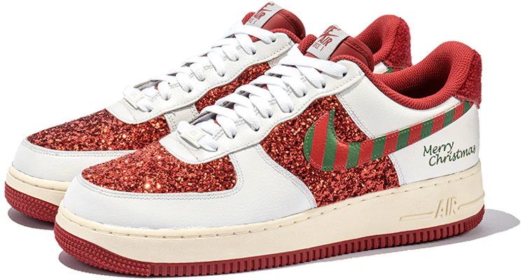 【客製化球鞋】Nike Air Force 1 Low 空軍一號 野鶴製造 閃亮 低筒 板鞋 男款 白紅 Lookbook 【客製化球鞋】Nike Air Force 1 Low 空軍一號 野鶴製造 閃亮 低筒 板鞋 男款 白紅