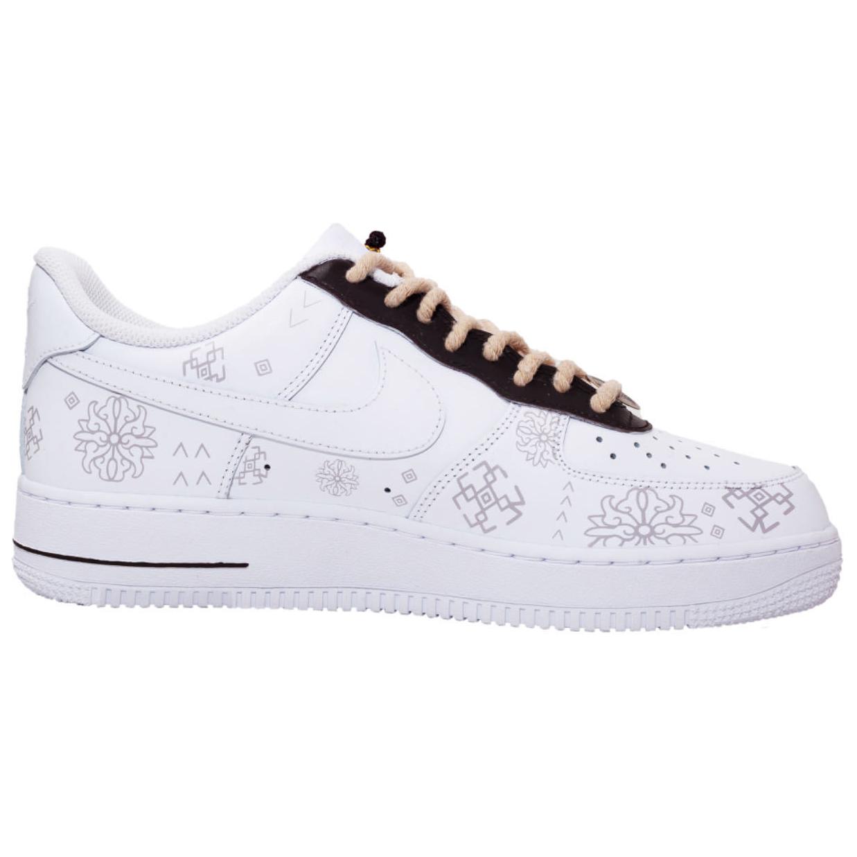 Lookbook 【客製球鞋】 Nike Air Force 1 玉如意 牛皮革 新中式  國風 鍚梵藝境 復古百搭 防滑耐磨 低筒 板鞋 男款 棕白