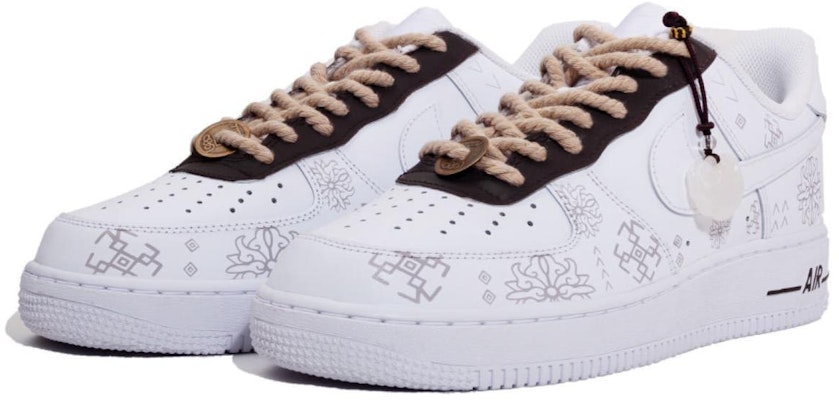 【客製球鞋】 Nike Air Force 1 玉如意 牛皮革 新中式 國風 鍚梵藝境 復古百搭 防滑耐磨 低筒 板鞋 男款 棕白 Shop 【客製球鞋】 Nike Air Force 1 玉如意 牛皮革 新中式 國風 鍚梵藝境 復古百搭 防滑耐磨 低筒 板鞋 男款 棕白