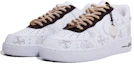 Shop 【客製球鞋】 Nike Air Force 1 玉如意 牛皮革 新中式 國風 鍚梵藝境 復古百搭 防滑耐磨 低筒 板鞋 男款 棕白